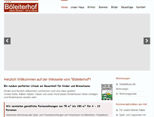 Tablet Screenshot of boeleiterhof.com